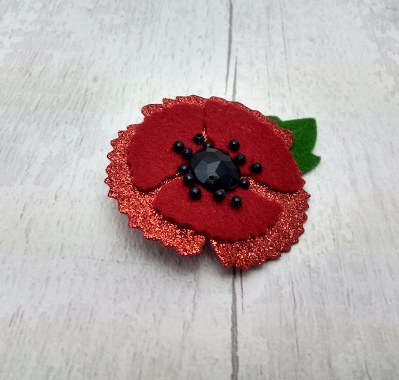 Small Red Poppy Pin Poppy Brooches Lapel Pins Corsage Lest Etsy