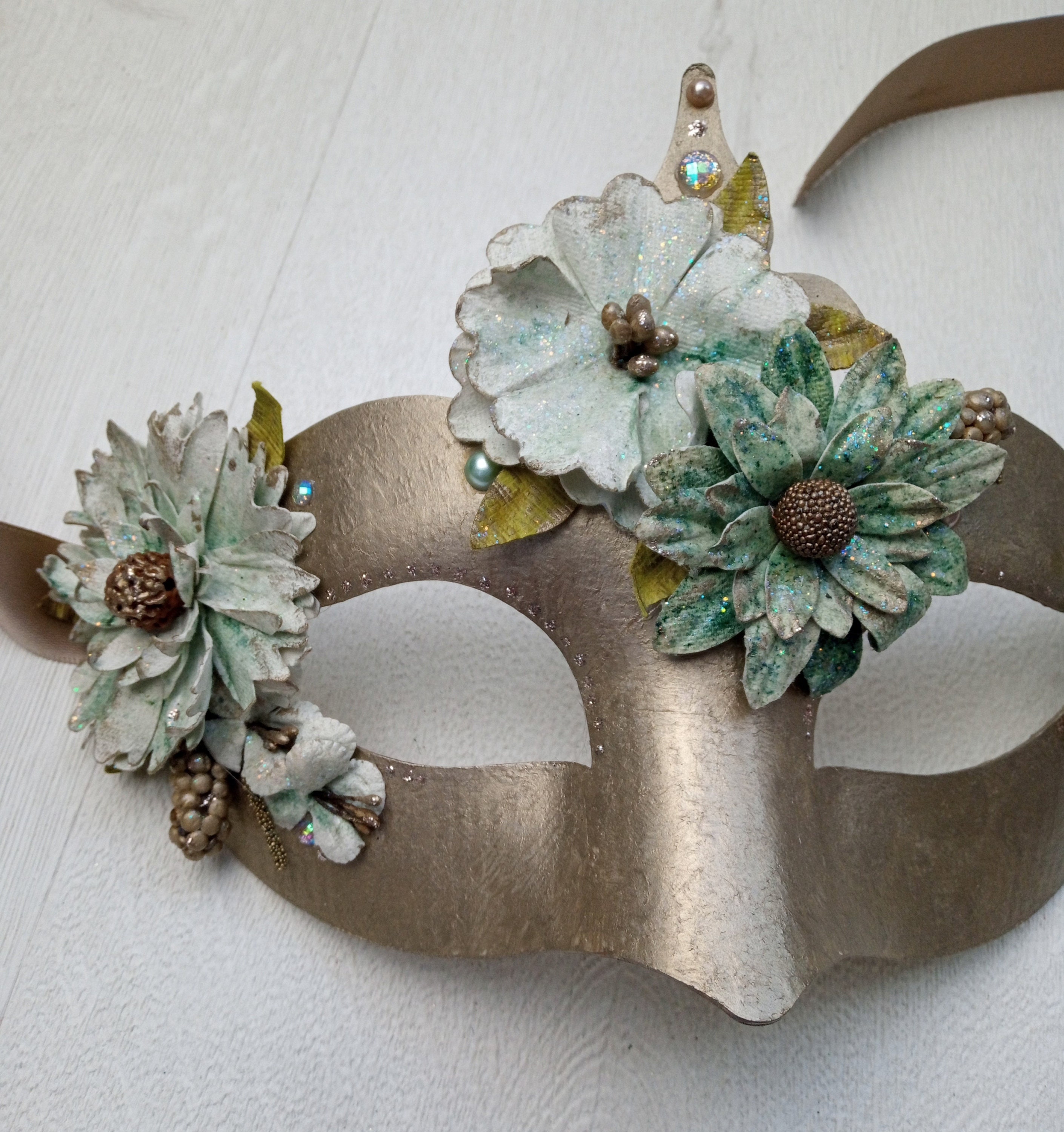 Floral masquerade mask masks for her ladies party eyewear Etsy