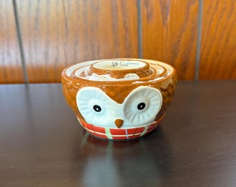 Pier 1 Ceramic Owl Nesting Measuring Cups