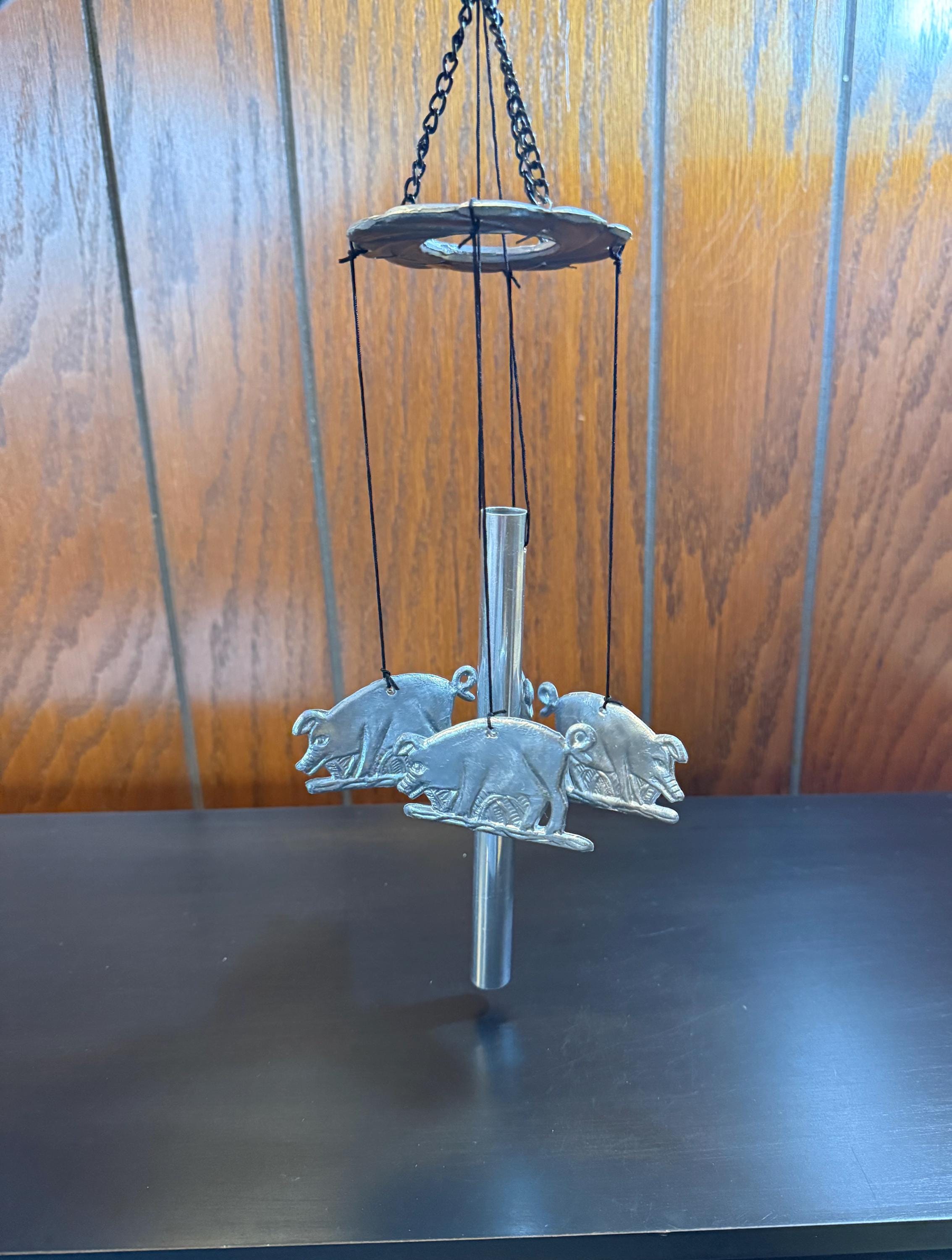 vintage♡Carson 1992 ピューター製ウィンドチャイム 鳥モチーフ Carson Windchimes - Etsy