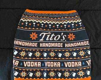 Tito’s Handmade Vodka Ugly Christmas Sweatshirt for Dog Size XL