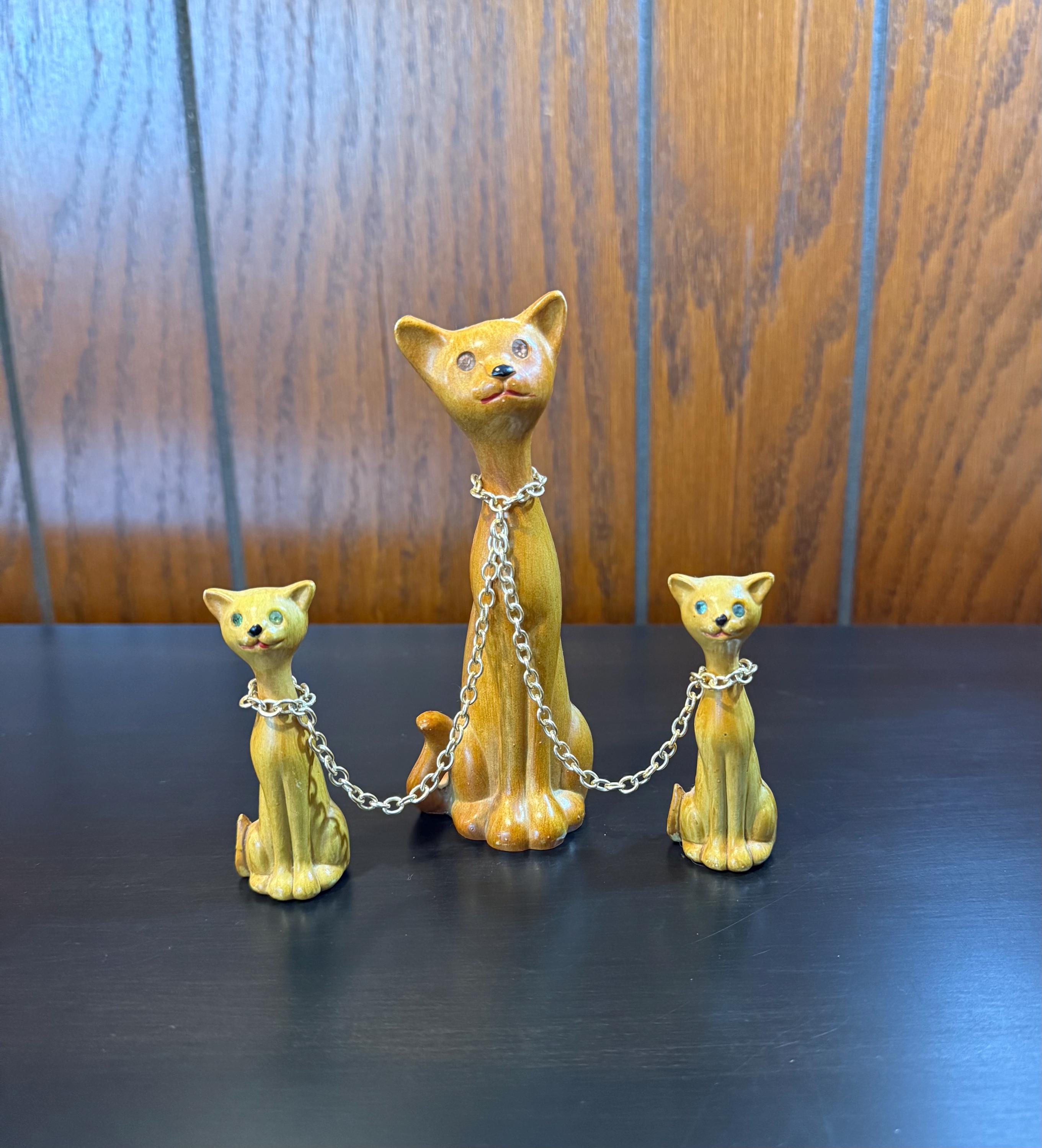 Vintage Chained Cats - Etsy