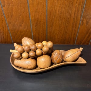 Vintage Wooden Fruit Bowl - Please read for condition