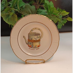 Vintage LIMOGES I Godiner Arrosoir 1898 Dessert/Pie Plate Watering Can, France