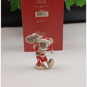 Holiday Ornament Lenox Mickey&#39;s Visit to Santa Disney Showcase  New in Box