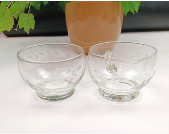 Azucarero y crema de espadaña Princess House Heritage con tapa de seguridad de cristal