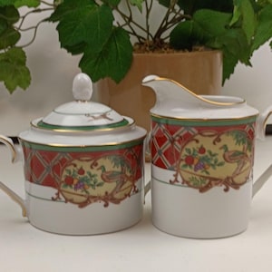 Vintage Sugar Creamer w/Lid Set Noritake Royal Hunt Gorgeous!