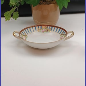 RARE Antique Noritake Morimura Handled Bowl