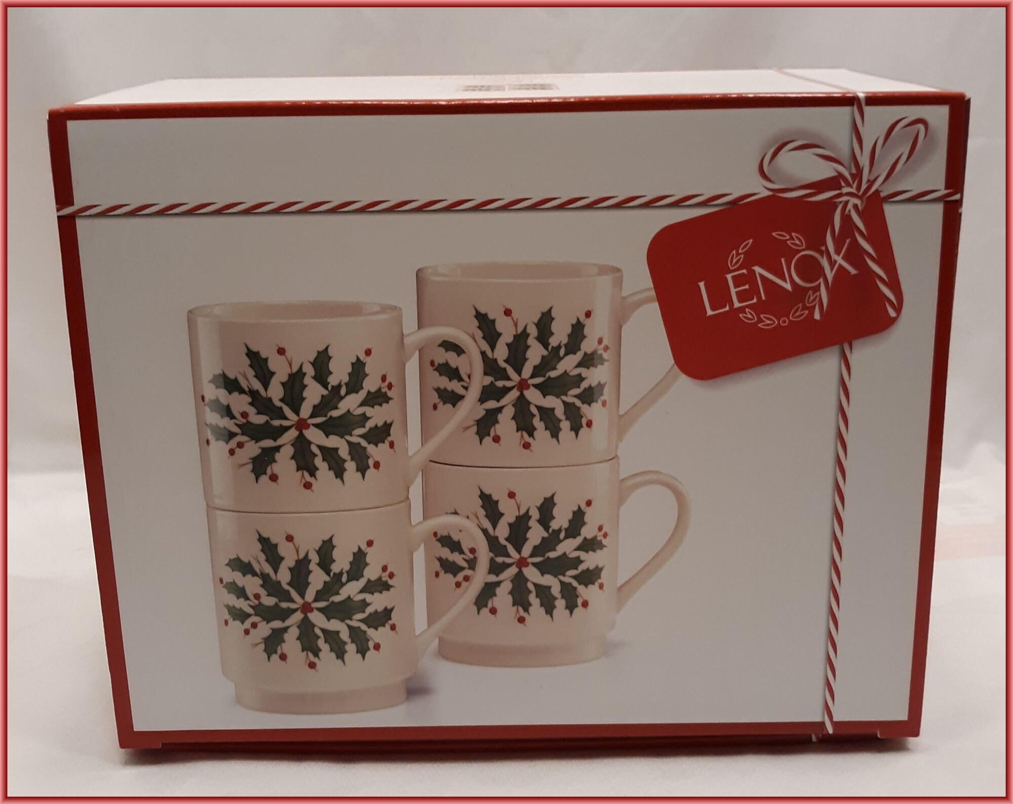 Stacking Mugs Lenox Christmas Holiday Set of 4  Etsy
