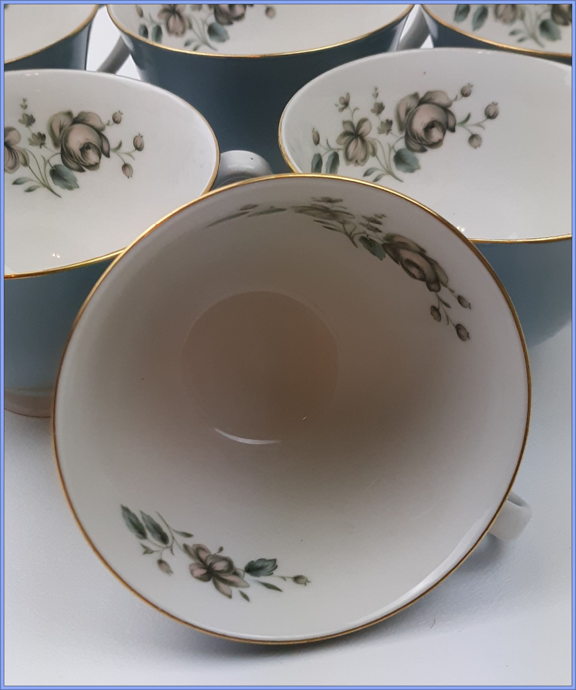 Royal Doulton Inglaterra Fine Bone China Rose Elegans Tea Cups Etsy