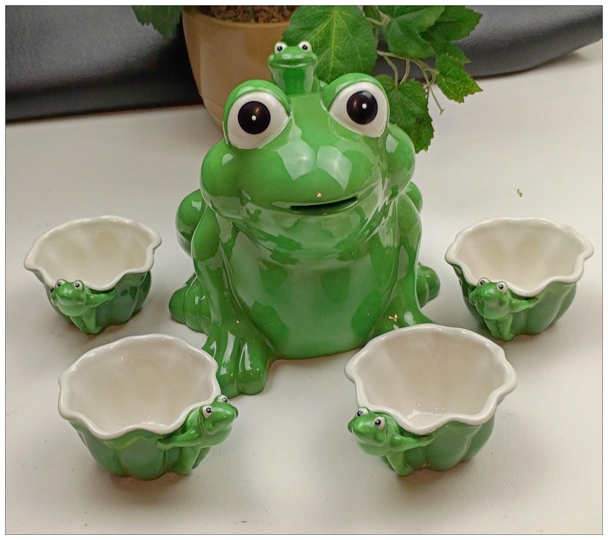Dept 56 Whimsical 5 Piece Frog Tea Set Teapot New in Box - Etsy