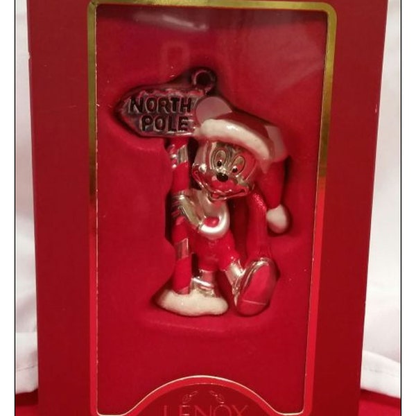 Lenox Mickey's Visit to Santa Ornament Christmas  Disney Showcase  NEW in Box