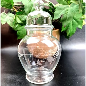 Princess House Heritage Large Ginger Jar & Lid Apothecary Candy Vanity Jar