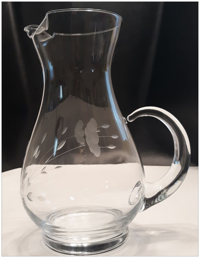 Princess House Heritage Crystal 72 oz Cattail Pitcher Etsy