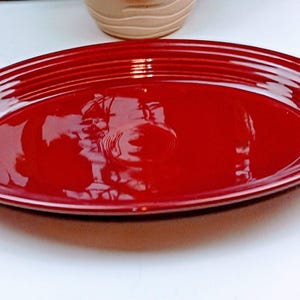 Vintage Homer Laughlin Fiesta Cinnabar 13" Oval Serving Platter Made in USA Discontinued