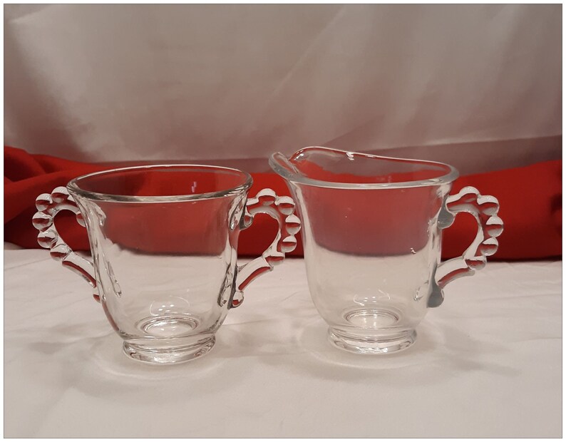 Imperial Candlewick Sugar and Creamer Etsy