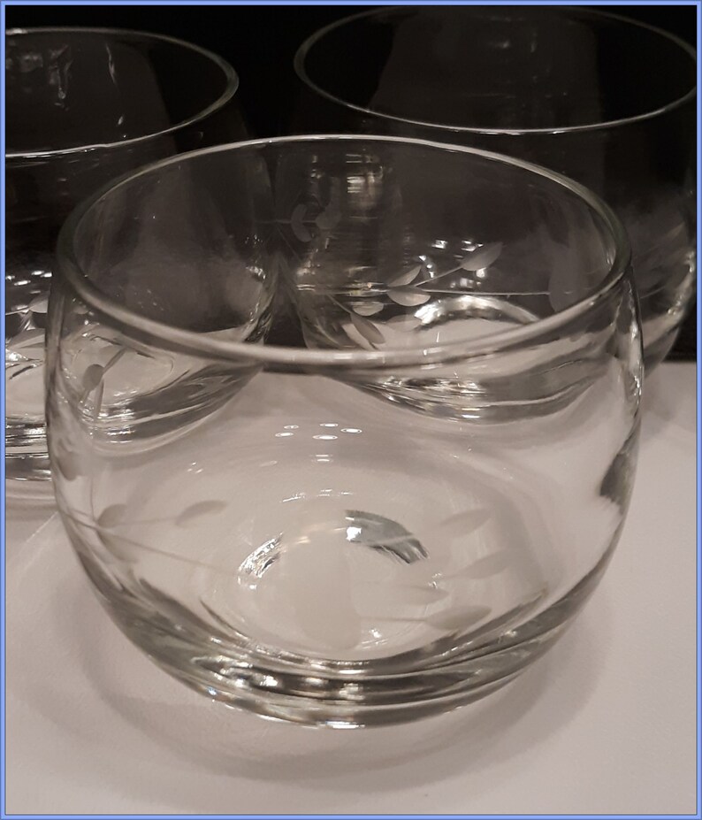 2 Roly Poly Wine Glasses Princess House Heritage Blown Glass Crystal Etsy