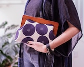 【ffroi】suede box clutch large Large Wooden Frame Clutch Bag With Shoulder Straps, Large