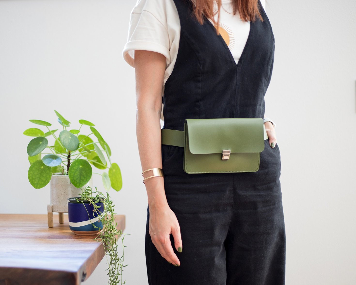 Retro Leather Convertible Flap Crossbody Belt Bag