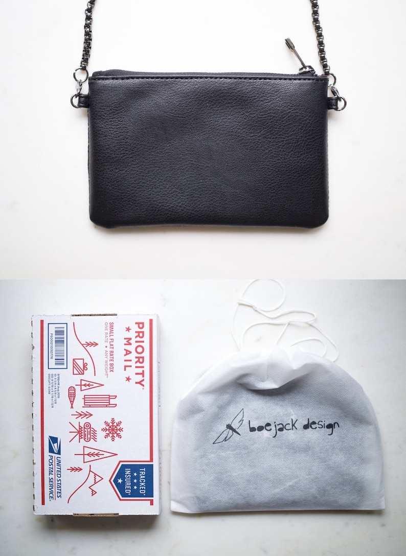 Womens Wallet Purse, Minimalist Clutch Wristlet Wallet, Black Marble Purse, Zippered Credit Card Holder image 5