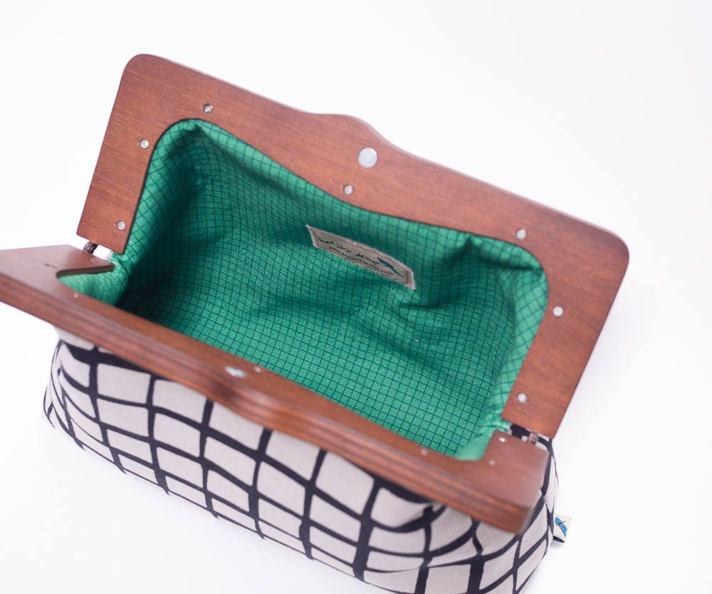 KARE Clutch Bag with Wooden Handle