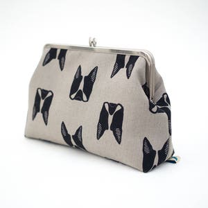 Cartera de mano con forma de perro, cartera con marco de metal plateado, regalo para amantes de los perros, bolso Boston Terrier, bolso de noche, regalos para ella imagen 6