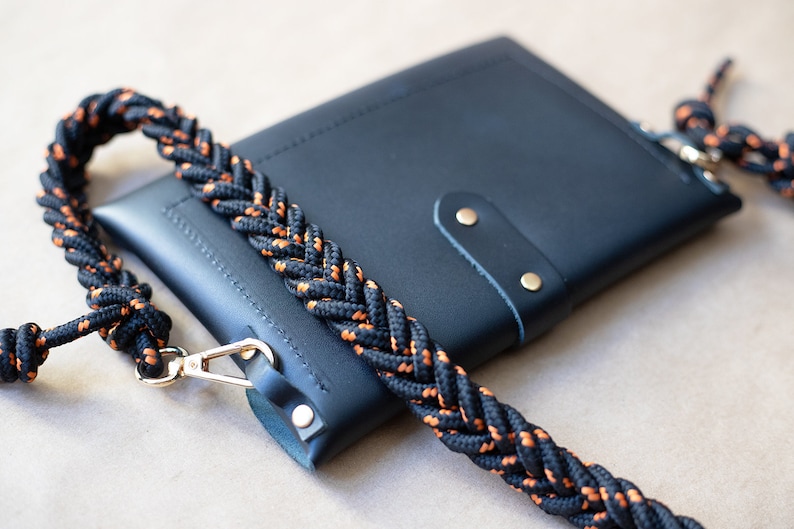 Cartera de mano de piel color crema con correa extraíble, cartera tipo sobre, bandolera, riñonera minimalista de piel, regalos únicos para ella imagen 9