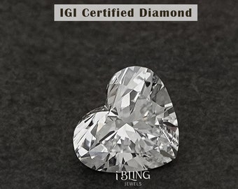 Heart Cut Lab-Grown Loose Diamond / Personalized Solitaire Jewelry For Anniversary Gift / Man-Made Loose Diamond For Bridal Jewelry Making