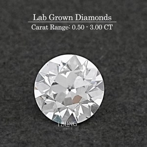 Old European Round Cut Loose Diamond / 0.50 to 3.00 CT Lab Grown Diamond For Solitaire Ring / OEC Man-Made Diamond For Customized Jewelry