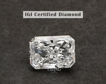 IGI-zertifizierter Labordiamant mit strahlendem Schnitt / 1,00 bis 5,00 CT Jeder Lab-Diamant für Solitärring / künstlicher Diamant im Brilliantschliff als Geschenk