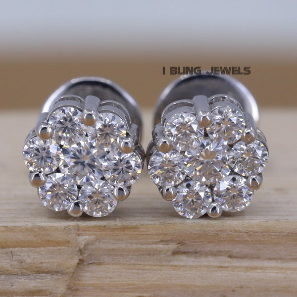 Moissanite cluster earrings clearance
