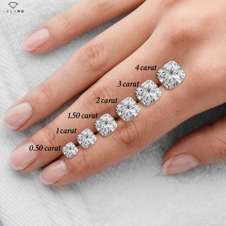 Cushion Cut Lab Diamond Halo Stud Earrings/ CVD Diamond Women's Earrings / 14K White Gold Screw Back Earrings/ Anniversary Gift For Wife image 7
