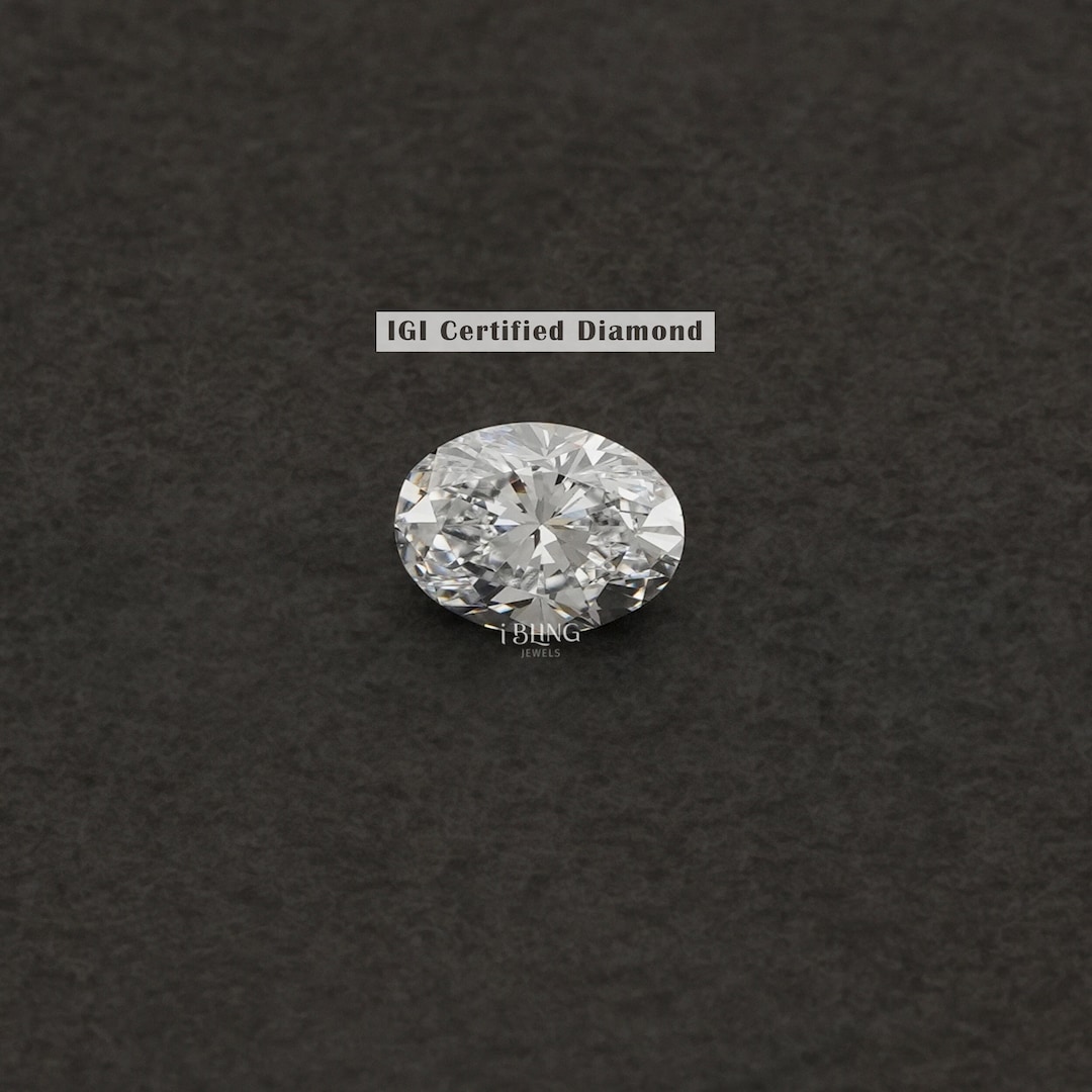 IGI Certified Oval Lab Grown Diamond / Oval Brilliant Cut Diamond for ...
