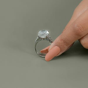 7.00 CT Oval Cut Lab Diamond Solitaire Engagement Ring / EF-VS Clarity Conflict Free Diamond Prong Set Wedding Ring / Anniversary Gift