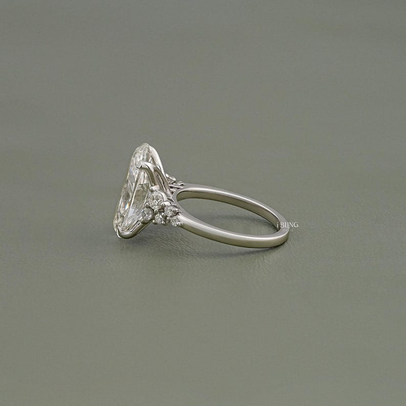 7.00 CT Oval Cut Lab Diamond Solitaire Engagement Ring / EF-VS Clarity Conflict Free Diamond Prong Set Wedding Ring / Anniversary Gift