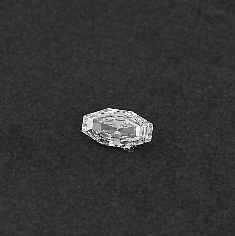Step Cut Octagon Cut Man Made Loose Diamond / Lab Grown Loose Diamond For Custom Jewelry Making / Solitaire Made To Order Jewelry For Women