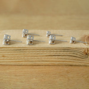 14K Solid Gold Diamond Stud Earrings / Moissanite Men's Stud / Solitaire Diamond Screw Back Earrings / Anniversary Gift For Husband
