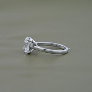 Old Mine Cushion Lab Diamond Solitaire Ring / 0.50 To 3.00 CT Square OMC Old Mine Diamond Ring / Claw Prong Set CVD Diamond Ring For Her