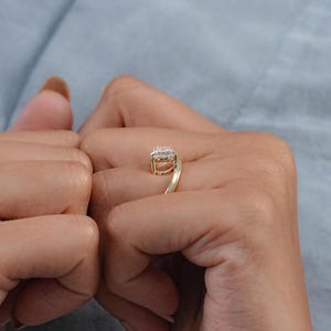 Pear Cut Lab Grown Diamond Solitaire Ring/ Eco Friendly Diamond Engagement Ring/ CVD Diamond East West Set Curved Bridal Ring/ Gift For Wife