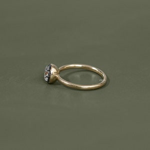 1.00 CT Old European Round Lab Diamond Ring / 14K Yellow Gold Solitaire Engagement Ring / Old Cut Vintage Ring For Her / Anniversary Gift