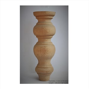 Beech Wood Turned Furniture Leg: Unpainted Bed/Sofa/Table Feet