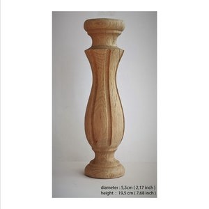 Unpainted Beech Wood Furniture Leg: Farmhouse Table, Bed, Sofa (7.68 inch)