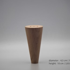 Beech Wood Furniture Legs: Farmhouse Table, Bed, Sofa Feet (10cm)