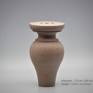 Beech Wood Furniture Leg: Turned Farmhouse Table, Bed, Sofa Feet