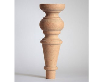 Gedraaide meubelpoot beukenhout: ongeverfde bed-/slaapbanken (7 x 20 cm)