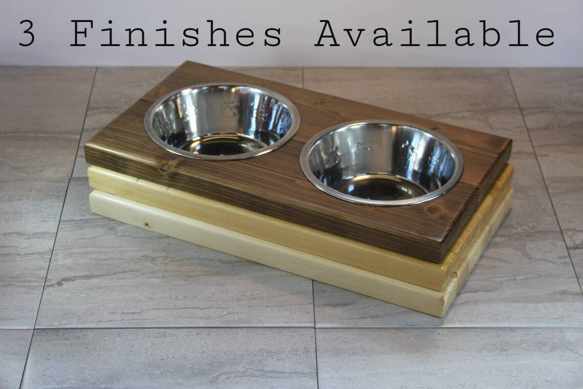 Large dog double dog bowl table raised feeder raised dog Etsy