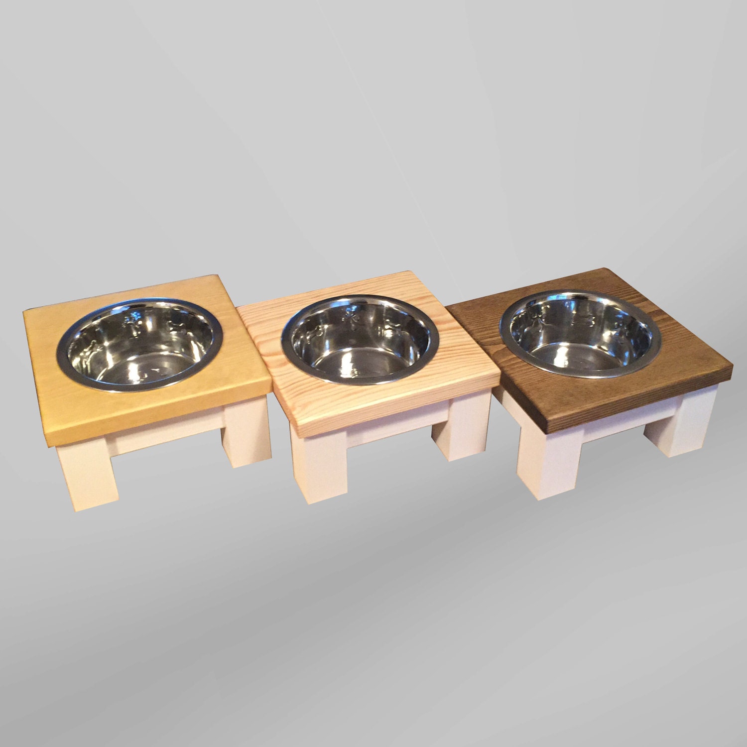 Medium single dog bowl table raised dog bowl raised feeder Etsy