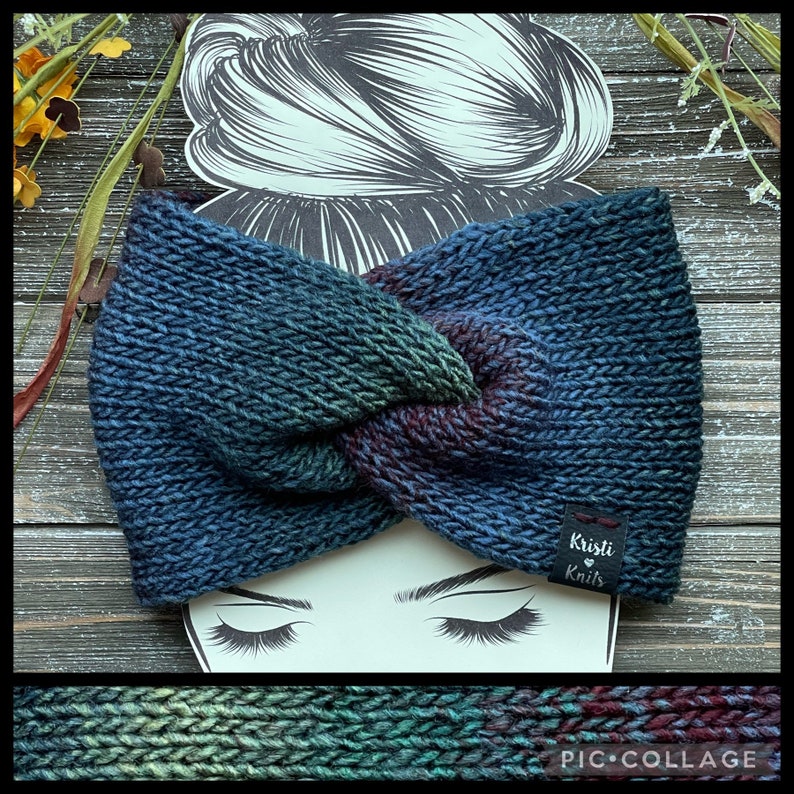 Womens Ombre Twisted Knit Ear Warmer // Twisted Knit Headband // Winter Ear Warmer // Multiple Colors Imaginary Garden