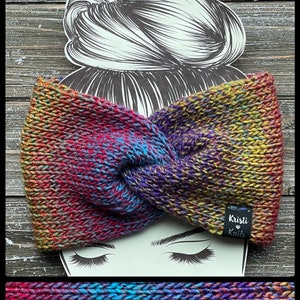 Womens Ombre Twisted Knit Ear Warmer // Twisted Knit Headband // Winter Ear Warmer // Multiple Colors Vintage Carousel