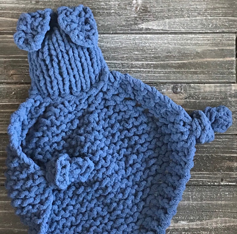 HandKnit Cuddle Bunny // Bernat Baby Blanket Yarn // Bernat Etsy